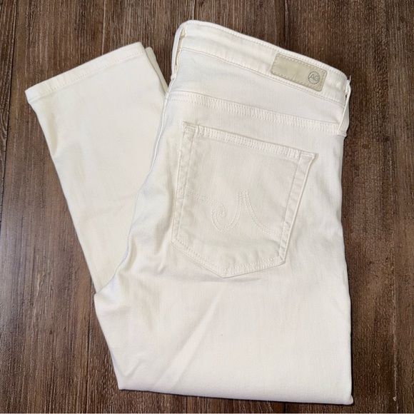 AG The Prima Ankle Jean Cream Slim Low Rise - Picture 2 of 11
